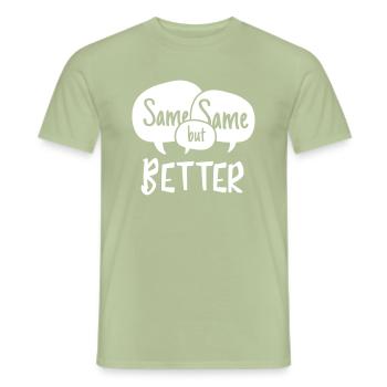 Same Same but Better - T-shirt homme - vert sauge - Devant - AI Model Male 178 light (178cm)