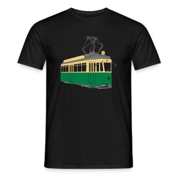 Tramway de Berne - T-shirt homme - noir - Devant - AI Model Male 178 light (178cm)