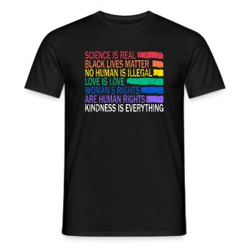 Rainbow Arc-en-ciel Lesbe Pride LGBTQ Vêtements Homme - T-shirt homme - noir - Devant - AI Model Male 178 light (178cm)