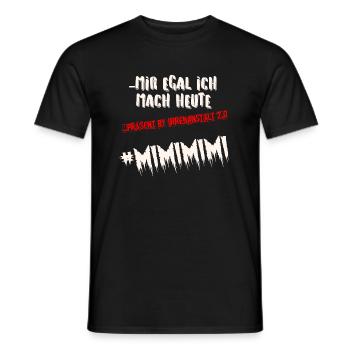 mimimi - Männer T-Shirt - Schwarz - Vorne - AI Model Male 178 light (178cm)