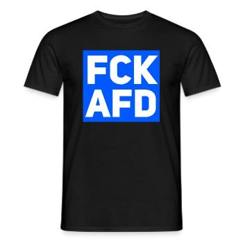 FCK AFD - Männer T-Shirt - Schwarz - Vorne - AI Model Male 178 light (178cm)