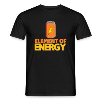 Element of the Energy Drink Coffee Lover Supplement - Men's T-Shirt - black - Front - AI Model Male 178 light (178cm)