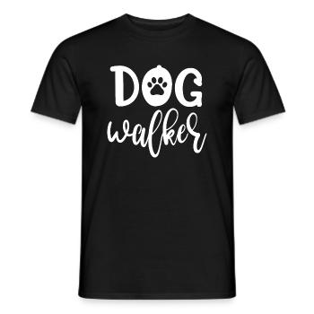 Dog Walker Lustiges Geschenk - Männer T-Shirt - Schwarz - Vorne - AI Model Male 178 light (178cm)