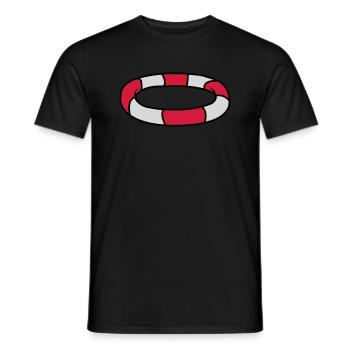 Conception du logo Lifebuoy - T-shirt homme - noir - Devant - AI Model Male 178 light (178cm)