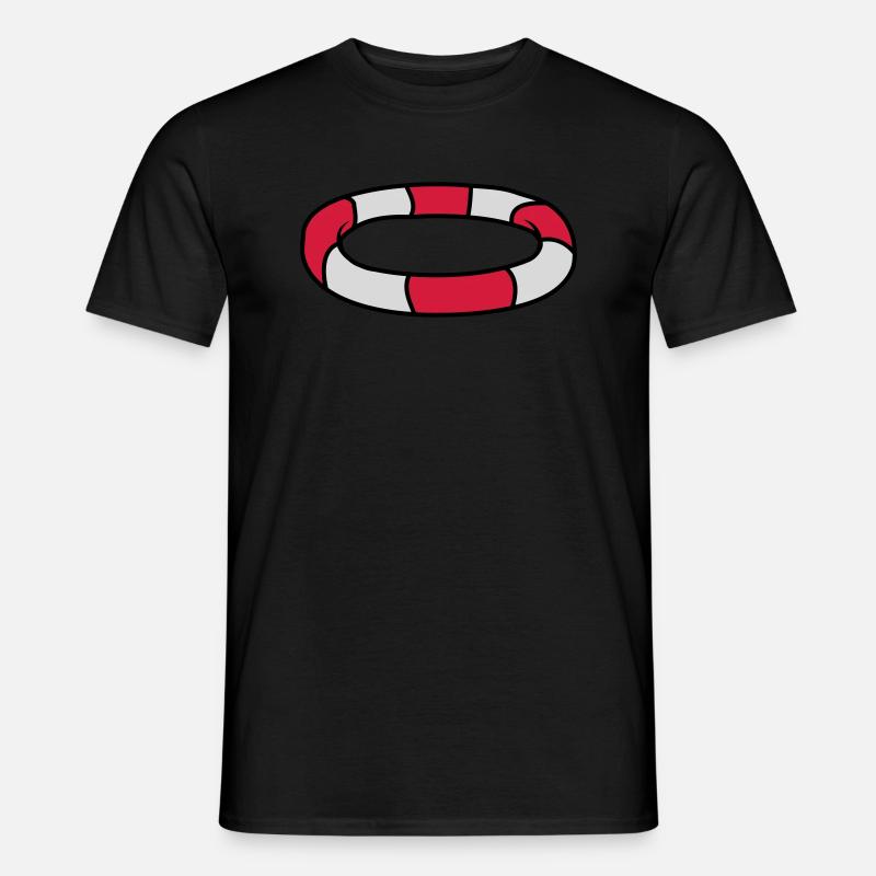 Conception du logo Lifebuoy - T-shirt homme - noir