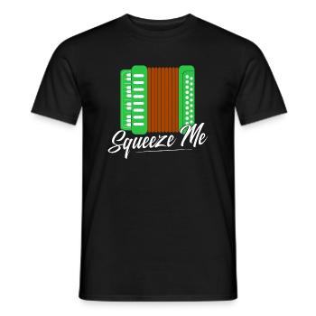 Squeeze Me Polka Accordion - Men's T-Shirt - black - Front - AI Model Male 178 light (178cm)