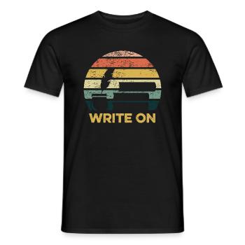 Continue writing Composer Gift - Men's T-Shirt - black - Front - AI Model Male 178 light (178cm)