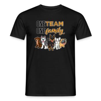 team familie hund arbeitskollegen witzig tier ein - Männer T-Shirt - Schwarz - Vorne - AI Model Male 178 light (178cm)