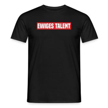 Ewiges Talent Lustiger Kreisliga Fußball Spruch - Männer T-Shirt - Schwarz - Vorne - AI Model Male 178 light (178cm)