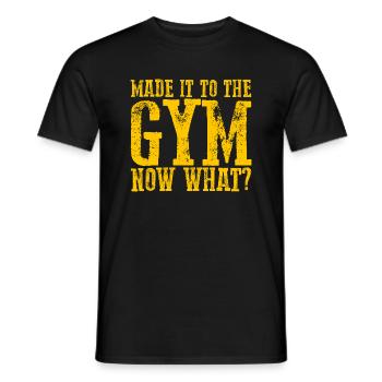 Arrivé au gymnase, maintenant quoi 3 - T-shirt homme - noir - Devant - AI Model Male 178 light (178cm)