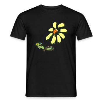 Vintage Blume - Männer T-Shirt - Schwarz - Vorne - AI Model Male 178 light (178cm)