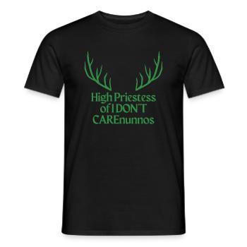 High Priestess of I DON T CAREnunnos - Männer T-Shirt - Schwarz - Vorne - AI Model Male 178 light (178cm)