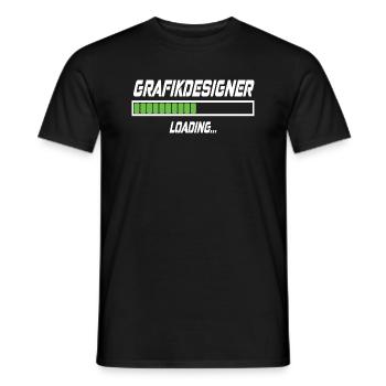 Grafikdesigner Loading... - Männer T-Shirt - Schwarz - Vorne - AI Model Male 178 light (178cm)