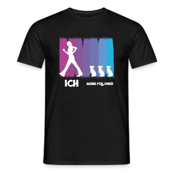 Hase Kaninchen Ich und meine Follower Frauen - Männer T-Shirt - Schwarz - Vorne - AI Model Male 178 light (178cm)