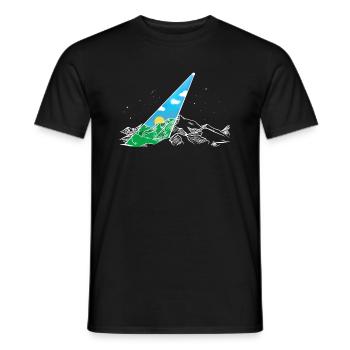 Cloudy Sky - Men's T-Shirt - black - Front - AI Model Male 178 light (178cm)