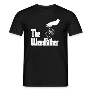 The Weedfather cooles Stoner Design - Männer T-Shirt - Schwarz - Vorne - AI Model Male 178 light (178cm)