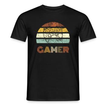 Gamer - Men's T-Shirt - black - Front - AI Model Male 178 light (178cm)