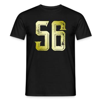 56 Number Symbol - Men's T-Shirt - black - Front - AI Model Male 178 light (178cm)