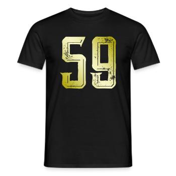 59 Number Symbol - Men's T-Shirt - black - Front - AI Model Male 178 light (178cm)