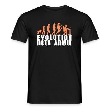 Évolution rétro drôle d’un t-shirt DATA Admin - T-shirt homme - noir - Devant - AI Model Male 178 light (178cm)