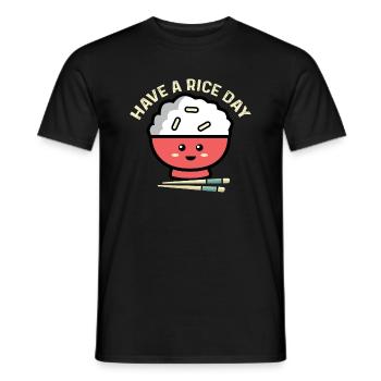 Journée du riz Poison asiatique et gourmand - T-shirt homme - noir - Devant - AI Model Male 178 light (178cm)