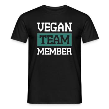 Vegan Team - Männer T-Shirt - Schwarz - Vorne - AI Model Male 178 light (178cm)