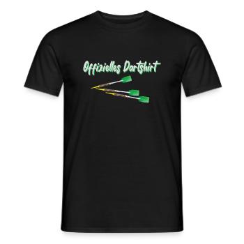 Offizielles Dartshirt im Polygon Style - Männer T-Shirt - Schwarz - Vorne - AI Model Male 178 light (178cm)
