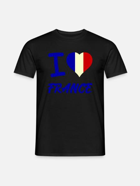 I Love France - Men's T-Shirt - black