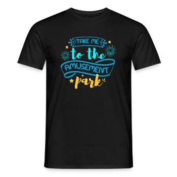 BRING MICH ZUM VERGNÜGUNGSPARK - Männer T-Shirt - Schwarz - Vorne - AI Model Male 178 light (178cm)