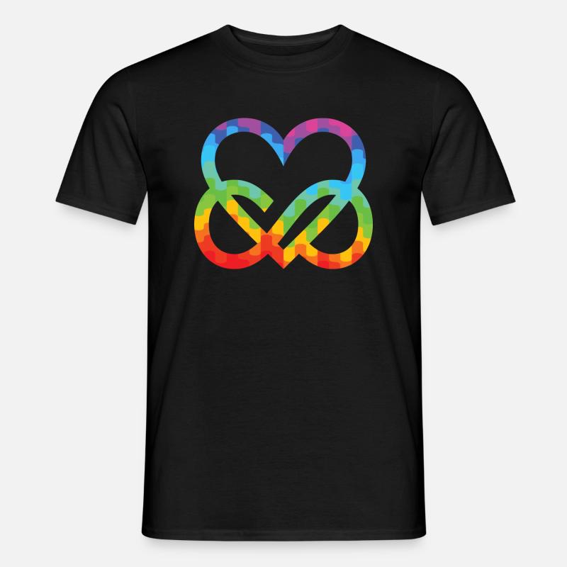 Polyamorie Infinity Herz - Poly Love Heart - Männer T-Shirt - Schwarz