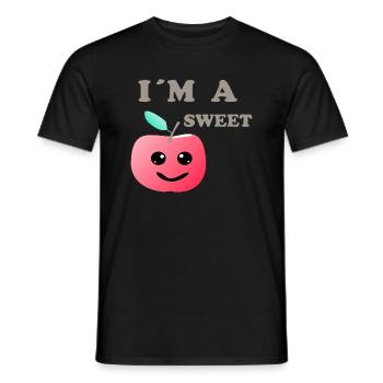 Sweet Apple - Men's T-Shirt - black - Front - AI Model Male 178 light (178cm)
