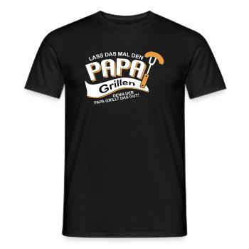 Lass mal den Papa grillen V2 - Männer T-Shirt - Schwarz - Vorne - AI Model Male 178 light (178cm)