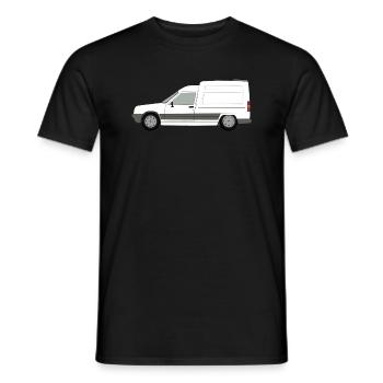 Van blanc Français Gauche - T-shirt homme - noir - Devant - AI Model Male 178 light (178cm)