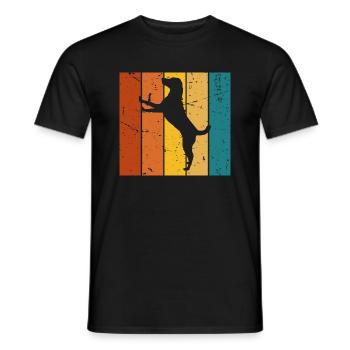Vintage Geschenk Hund - Männer T-Shirt - Schwarz - Vorne - AI Model Male 178 light (178cm)