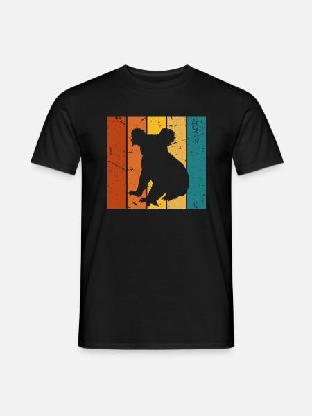 Koala Vintage-Geschenk - Männer T-Shirt - Schwarz