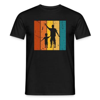 Papa Vintage-Geschenk - Männer T-Shirt - Schwarz - Vorne - AI Model Male 178 light (178cm)