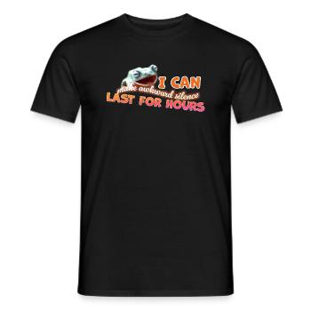 JE PEUX FAIRE DURER UN SILENCE GÊNANT PENDANT DES HEURES - T-shirt homme - noir - Devant - AI Model Male 178 light (178cm)