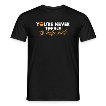 Aider les enfants Chauffeur d’autobus - Supportive Yellow School - T-shirt homme - noir - Devant - AI Model Male 178 light (178cm)