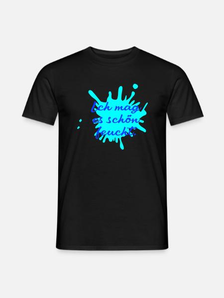 ich mag es schön feucht - Männer T-Shirt - Schwarz