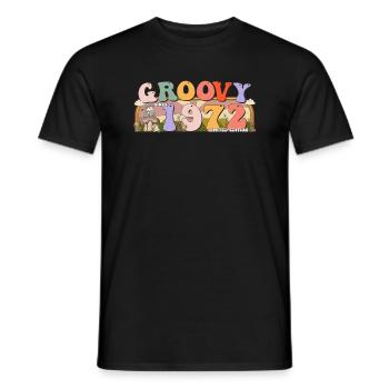 Groovy depuis 1972 Retro Hippie 51e anniversaire - T-shirt homme - noir - Devant - AI Model Male 178 light (178cm)