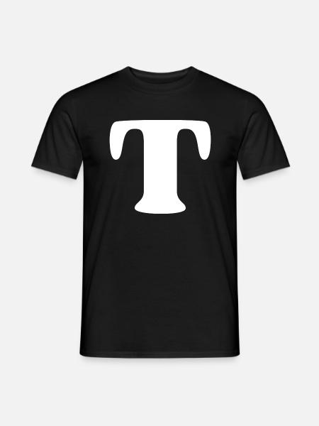 letter t - Men's T-Shirt - black