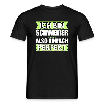 Einfach ein Perfekter Schweißer - Männer T-Shirt - Schwarz - Vorne - AI Model Male 178 light (178cm)
