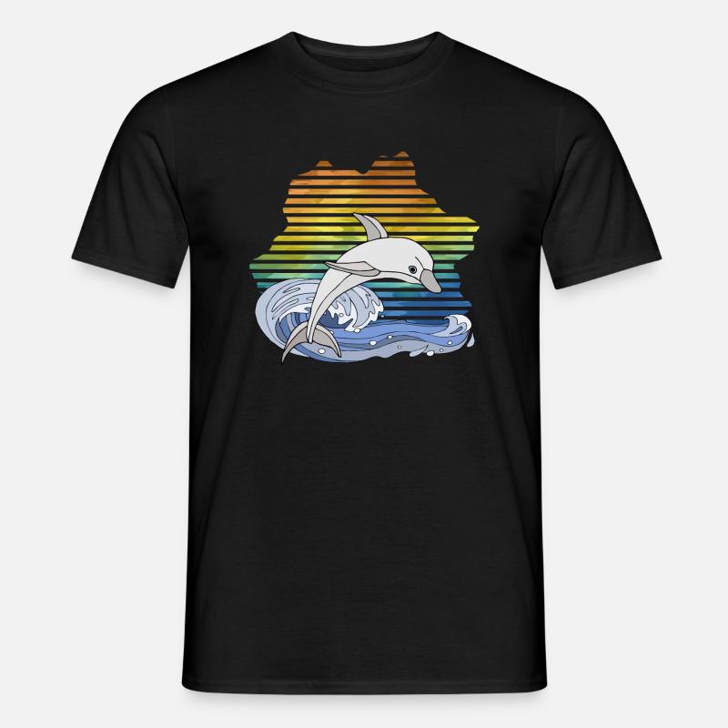 Delfin - Männer T-Shirt - Schwarz