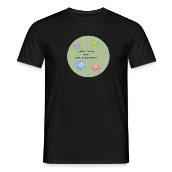 Trendy Tricolore: French Macaron Designs - Männer T-Shirt - Schwarz - Vorne - AI Model Male 178 light (178cm)
