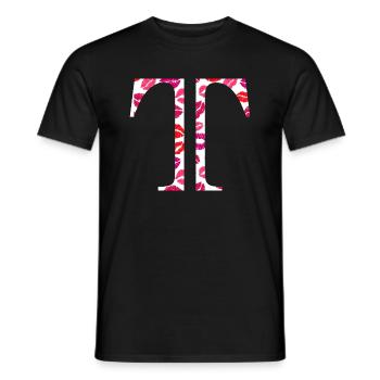 Buchstabe t Küsse - Männer T-Shirt - Schwarz - Vorne - AI Model Male 178 light (178cm)