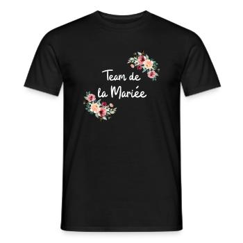 Braut Team Blumen - Männer T-Shirt - Schwarz - Vorne - AI Model Male 178 light (178cm)