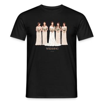 Wedding 2025 Hochzeit - Men's T-Shirt - black - Front - AI Model Male 178 light (178cm)
