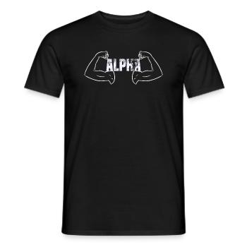 Alpha - Männer T-Shirt - Schwarz - Vorne - AI Model Male 178 light (178cm)