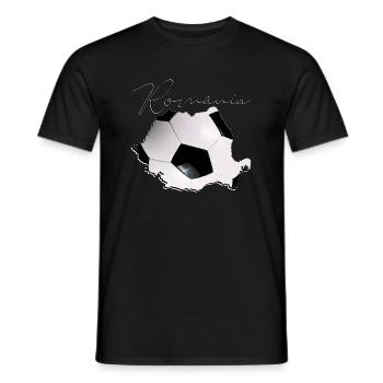 Carte de la Roumanie encadrée Real Football RO - T-shirt homme - noir - Devant - AI Model Male 178 light (178cm)