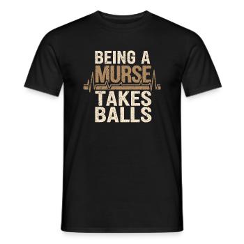 Infirmière cool - T-shirt homme - noir - Devant - AI Model Male 178 light (178cm)